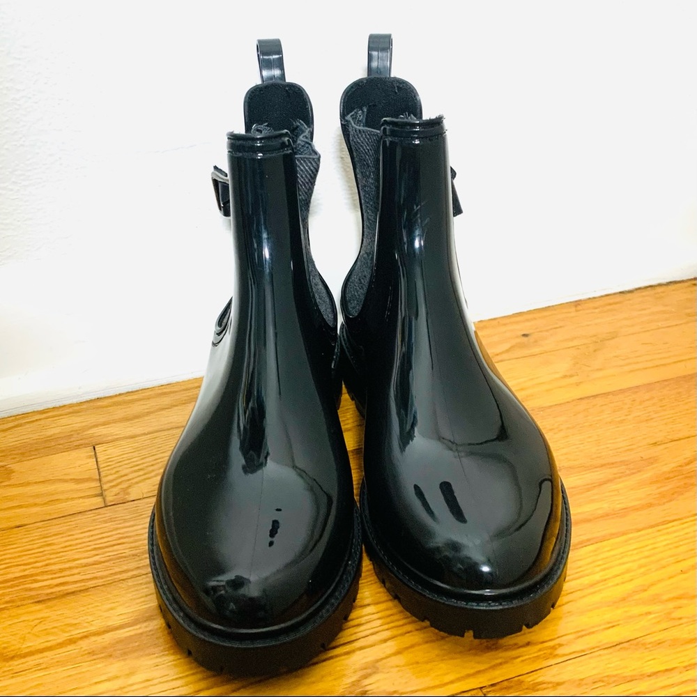 Igor Women's Glossy Black Chelsea Rain Boots